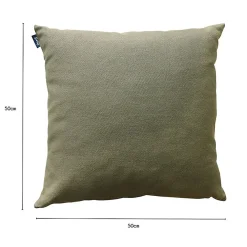 Sale Box & Beyond Coussin en coton recyclé kaki 50 x 50 cm