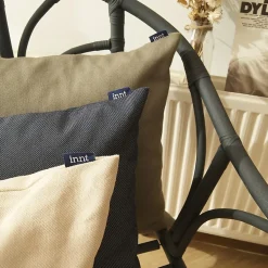 Sale Box & Beyond Coussin en coton recyclé kaki 50 x 50 cm