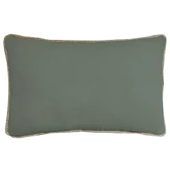 Coussin en coton recyclé vert kaki uni L.50 x l.30 cm Déko&Co* Coussin Pour Canapé