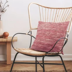 The Deco Factory Coussin en cuir tressé rose poudré 45x45* Coussin