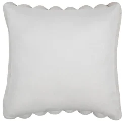 Lovely Casa Coussin en imitation fourrure ultra douce à bandes (45x45 cm - Ecru)* Coussin Pour Canapé