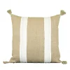 Outlet Sud Etoff Coussin en lin et coton déhoussable (45x45 cm - Blanc)