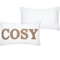 New Lovely Casa Coussin en polaire avec message brodé 