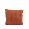 Outlet Ornami Coussin en tissu gauffré orange 45x45cm