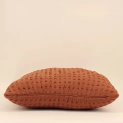 Outlet Ornami Coussin en tissu gauffré orange 45x45cm