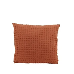 Outlet Ornami Coussin en tissu gauffré orange 45x45cm