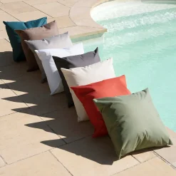 Home Maison Coussin extérieur imperméable et déhoussable MINORQUE (50x50 cm - Ecru)* Coussin Pour Canapé