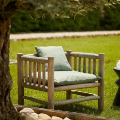 Best Home Maison Coussin extérieur imperméable et déhoussable MINORQUE (40x40 cm - Vert Olive)