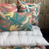 Best Ornami Coussin feuillage vert kaki L.50 x l.30 x ep.4 cm