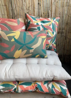 Best Ornami Coussin feuillage vert kaki L.50 x l.30 x ep.4 cm