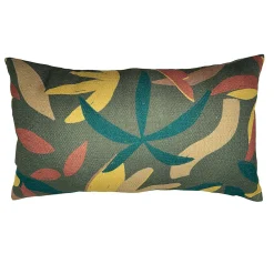 Best Ornami Coussin feuillage vert kaki L.50 x l.30 x ep.4 cm