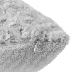 Atmosphera Créateur D'Intérieur Coussin fourrure bouclé gris - 45x45 cm - Atmosphera* Coussin Pour Canapé
