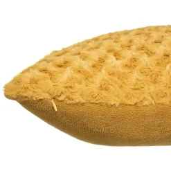 Atmosphera Créateur D'Intérieur Coussin fourrure bouclé jaune ocre - 45x45 cm - Atmosphera* Coussin