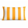 Outlet Home Maison Coussin imperméable déhoussable à rayures ARCACHON (60x40 cm - Jaune)