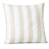 Online Home Maison Coussin imperméable déhoussable à rayures ARCACHON (70x70 cm - Lin)