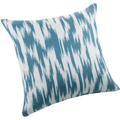Outlet Linder Coussin jacquard motif ikat (45x45 cm - Bleu)
