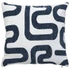 Clearance Atmosphera Créateur D'Intérieur Coussin jacquard Safina bleu égéen 40x40cm - Atmosphera
