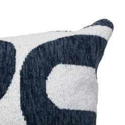 Clearance Atmosphera Créateur D'Intérieur Coussin jacquard Safina bleu égéen 40x40cm - Atmosphera