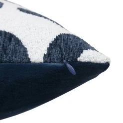 Clearance Atmosphera Créateur D'Intérieur Coussin jacquard Safina bleu égéen 40x40cm - Atmosphera