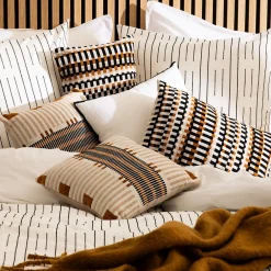 Hot Atmosphera Créateur D'Intérieur Coussin Jangwa jacquard lin 40x40cm - Atmosphera