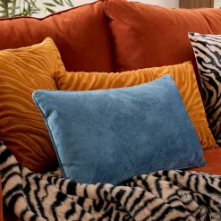 Atmosphera Créateur D'Intérieur Coussin Lilou bleu egéen 50x30cm - Atmosphera* Coussin Pour Canapé
