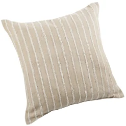 Linder Coussin lin et coton rayures tuftées (50x50 cm - Lin)* Coussin Pour Canapé