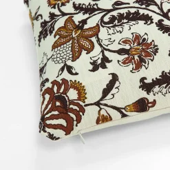 GoodHome Coussin motif floral Miekki rose et blanc l.30 x L.50 cm* Coussin Pour Canapé|Coussin