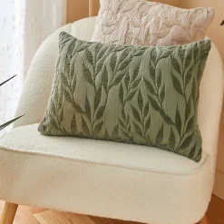 Atmosphera Créateur D'Intérieur Coussin motif jacquard Lehto coton vert clair 58x38cm - Atmosphera* Coussin Pour Canapé|Coussin