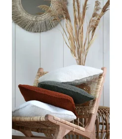 Douceur D'Intérieur Coussin Paddou Écru - 40 x 60 cm - Effet bouclette - 40x60cm - Ecru* Coussin
