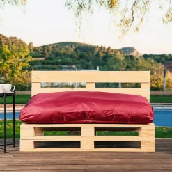 Bananair Coussin Palette Déhoussable Imperméable Assise 120 x 80 cm Rouge* Coussin Palette