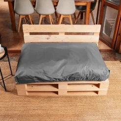 Bananair Coussin Palette Déhoussable Imperméable Assise 120 x 80 cm Gris foncé* Coussin Palette