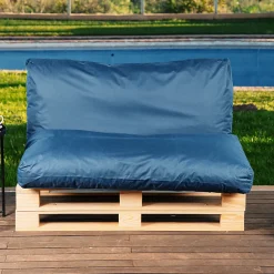 Bananair Coussin Palette Déhoussable Imperméable 120 x 60 cm Bleu* Coussin Palette