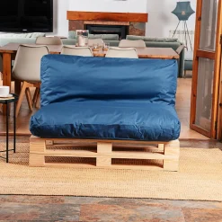 Bananair Coussin Palette Déhoussable Imperméable 120 x 60 cm Bleu* Coussin Palette