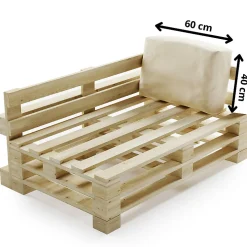 Online Bananair Coussin Palette Déhoussable Imperméable Angle 60 x 40 cm Beige