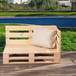 Online Bananair Coussin Palette Déhoussable Imperméable Angle 60 x 40 cm Beige