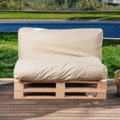 Bananair Coussin Palette Déhoussable Imperméable 120 x 60 cm Beige* Coussin Palette