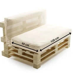 Bananair Coussin Palette Déhoussable Imperméable 120 x 60 cm Beige* Coussin Palette