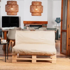 Bananair Coussin Palette Déhoussable Imperméable 120 x 60 cm Beige* Coussin Palette