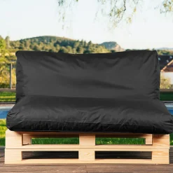 Clearance Bananair Coussin Palette Déhoussable Imperméable 120 x 60 cm Noir