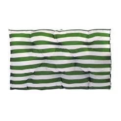 Outlet Ornami Coussin palette rayé vert blanc L.120 x l.80 x ep.10cm