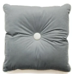 Online Eden Coussin Passepoil velours uni Energy Gris 40 x 40 cm