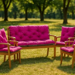Setgarden Coussin pour banc de jardin 170x50x50cm coussin de banc de jardin 3 places Rosa coussin de balançoire coussin de banc extérieur* Coussin Pour Banc