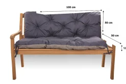 Hot Setgarden Coussin pour banc de jardin 100x50x50cm, coussin de banc de jardin Bleu, coussin de balançoire extérieur, coussin de jardin