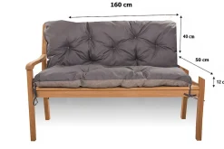 Setgarden Coussin pour banc de jardin 160x50x40cm coussin de banc de jardin Anthracite coussin de balançoire coussin de banc extérieur* Coussin Pour Banc