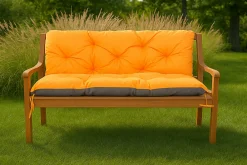 Setgarden Coussin pour banc de jardin 170x50x50cm coussin de banc de jardin 3 places Orange coussin de balançoire coussin de banc extérieur* Coussin Pour Banc