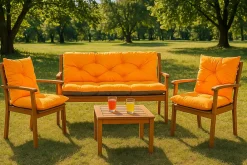 Setgarden Coussin pour banc de jardin 170x50x50cm coussin de banc de jardin 3 places Orange coussin de balançoire coussin de banc extérieur* Coussin Pour Banc