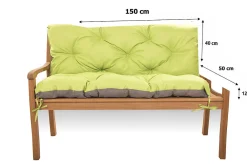 Best Setgarden Coussin pour banc de jardin 150x50x40cm coussin de banc de jardin Citron vert coussin de balançoire coussin de banc extérieur