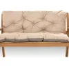 Setgarden Coussin pour banc de jardin 160x60x50cm coussin de banc de jardin 3 places Beige coussin de balançoire coussin de banc extérieur
