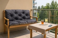 Setgarden Coussin pour banc de jardin 150x50x50cm coussin de banc de jardin Bleu coussin de balançoire coussin de banc extérieur* Coussin Pour Banc