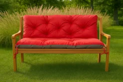 Best Setgarden Coussin pour banc de jardin 120x60x60cm, coussin de banc de jardin Rouge coussin de balançoire coussin de banc extérieur